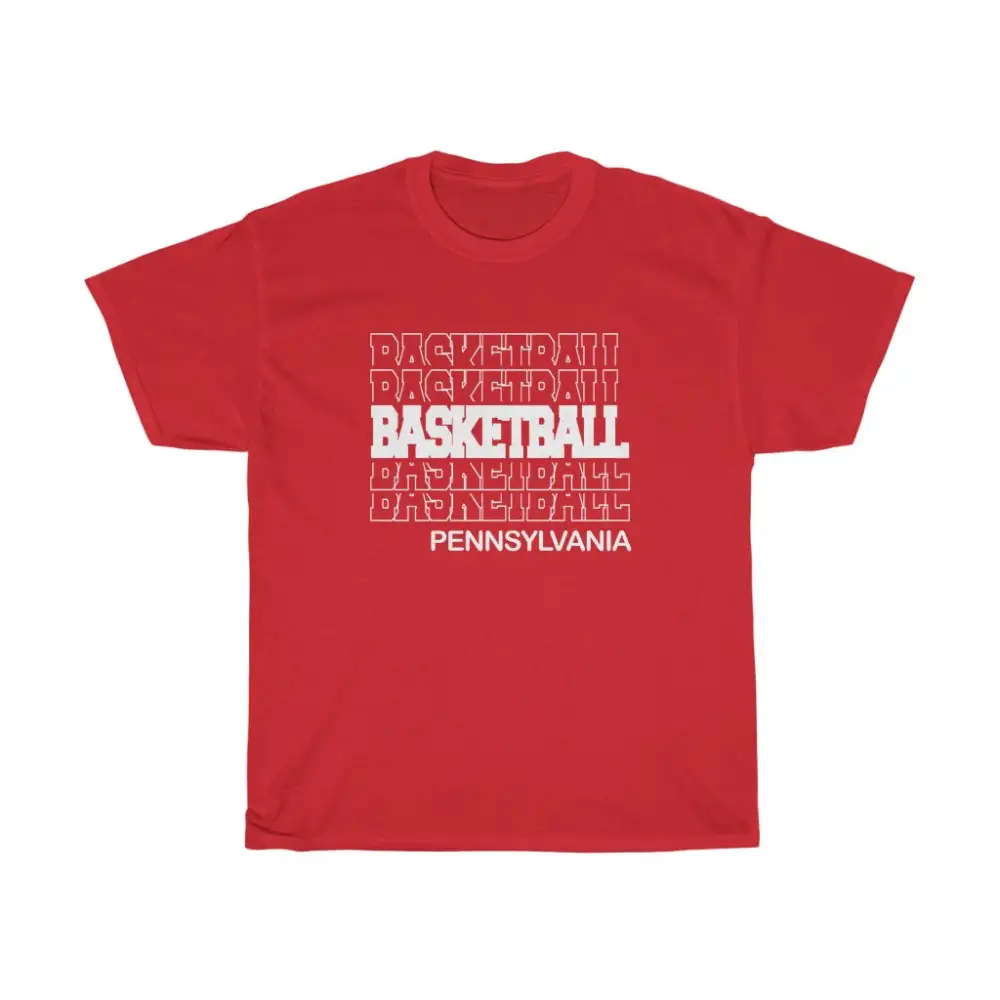 Basketball Pennsylvania in Modern Stacked Lettering