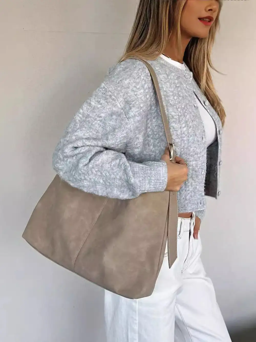 Button Up Cable Knit Cardigan