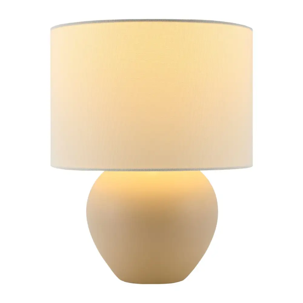 Linen Shade Modern Ceramic Linen Table Lamp