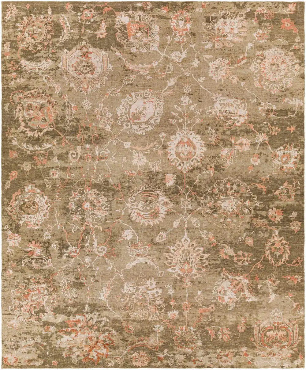 Versatile Traditional Hand Knotted Wool Area Rug Floor Accent