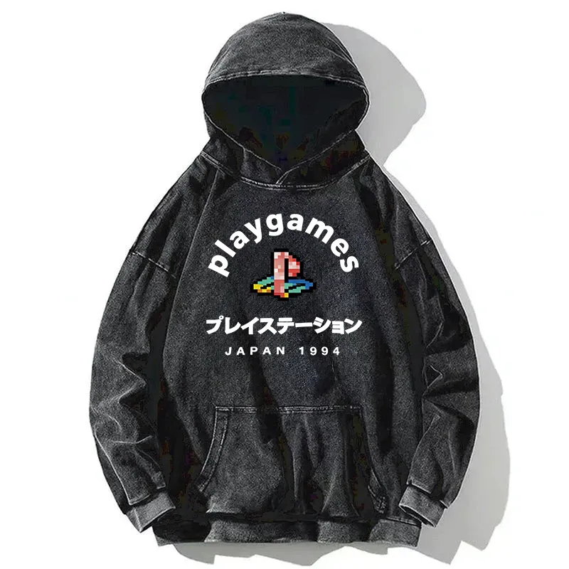 Arcade Game Washed Hoodie