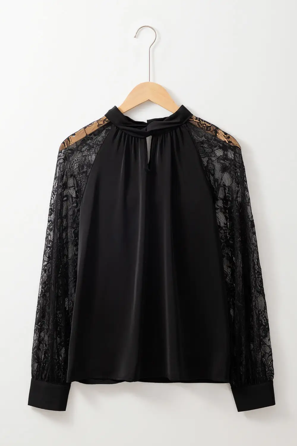 Floral Lace Trim Blouse