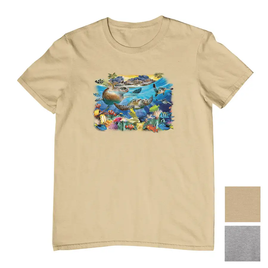 Cotton T-shirt with Turtle Coast Design