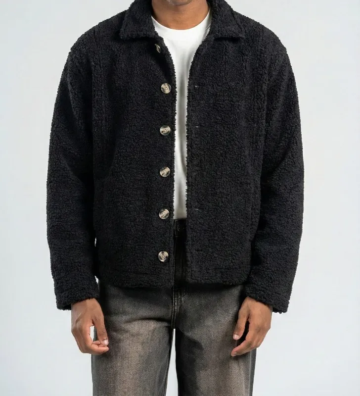 Black Soft Fleece Jacket