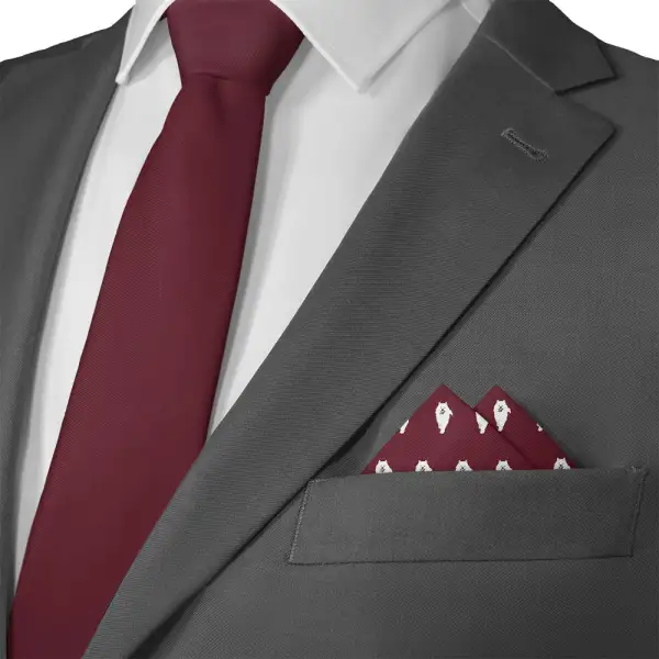 Understated Dapper Animal Motif Dog Motif Pocket Square