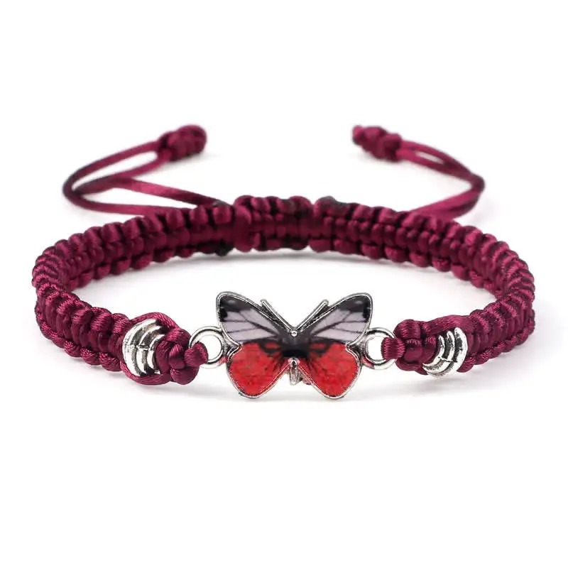 Butterfly Freedom Love String Charm Bracelet