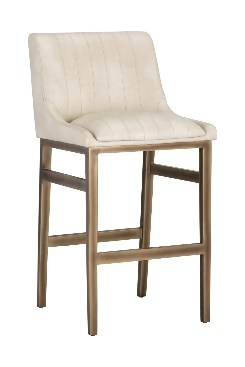 Refined Leather Leather-Look Bar Stool