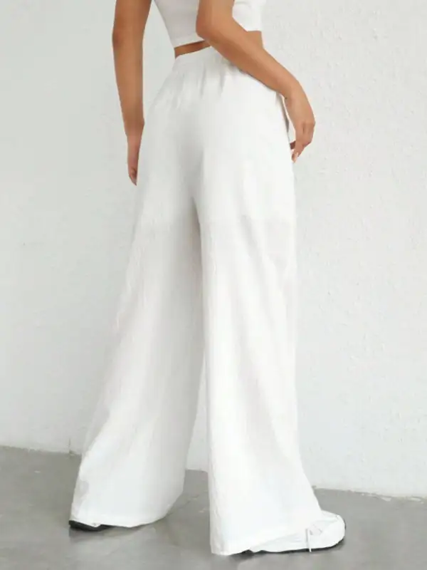 Drawstring Wide Leg Pants Edit 7