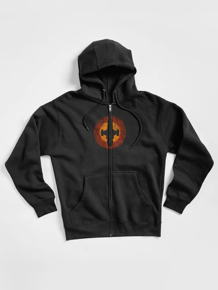 Solar Eclipse Graphic Zipped Hoodie