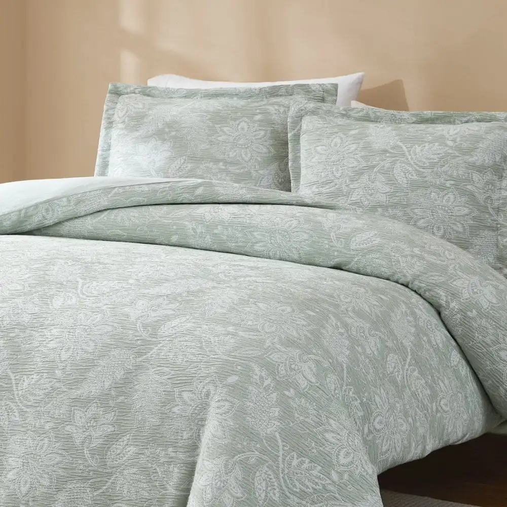 Jacquard Floral Duvet Cover Bedding Set