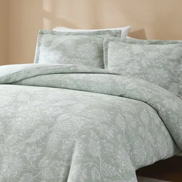 Jacquard Floral Duvet Cover Bedding Set