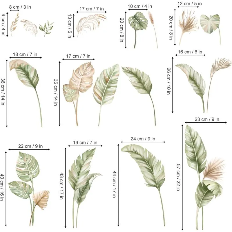 Watercolor Monstera Wall Mural