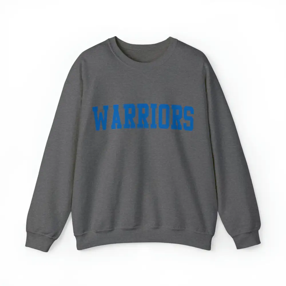 Athletic Lettering Blue Accent Gold Accent Team Graphic Crewneck Sweatshirt
