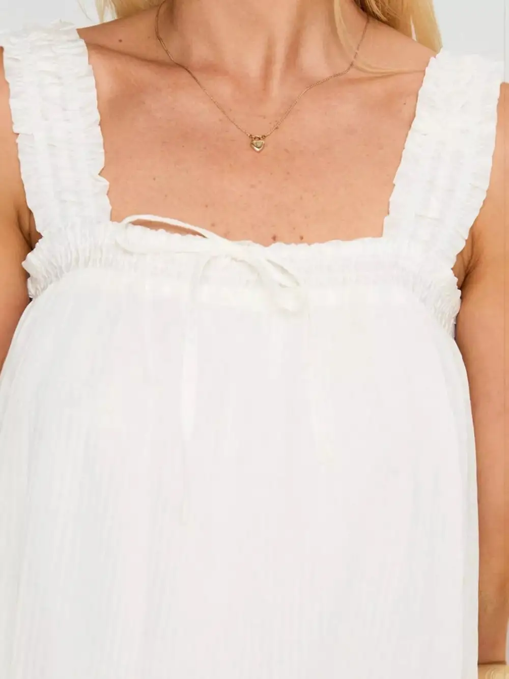 Square Neck Ruffle Mini Dress