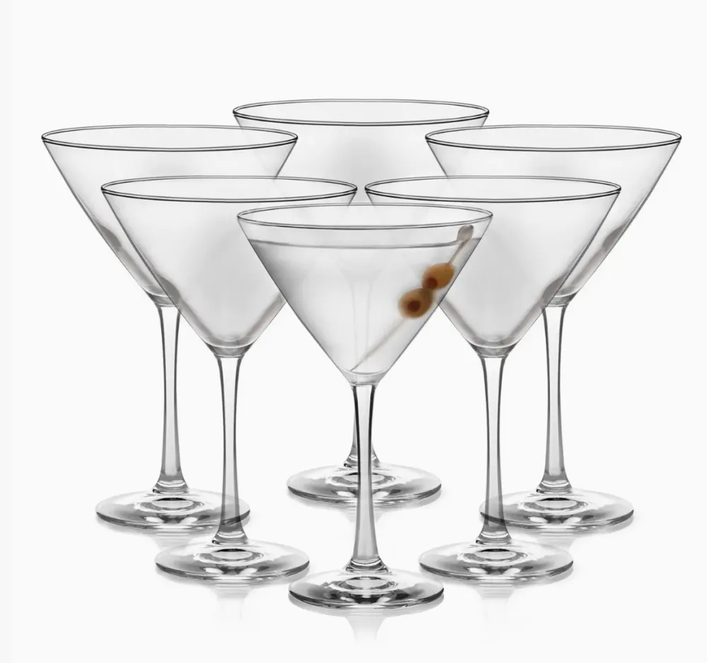 Stemmed Martini Glass Set