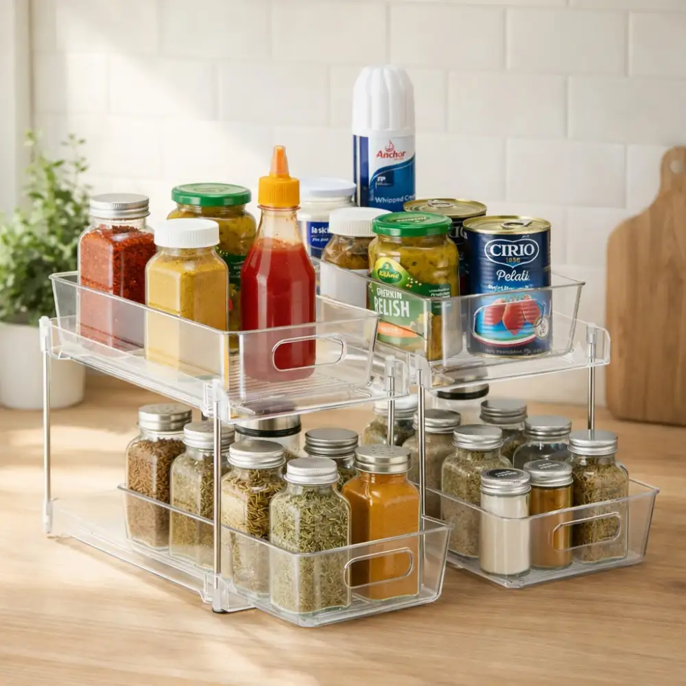 Tier Pull Out Kitchen Organizers