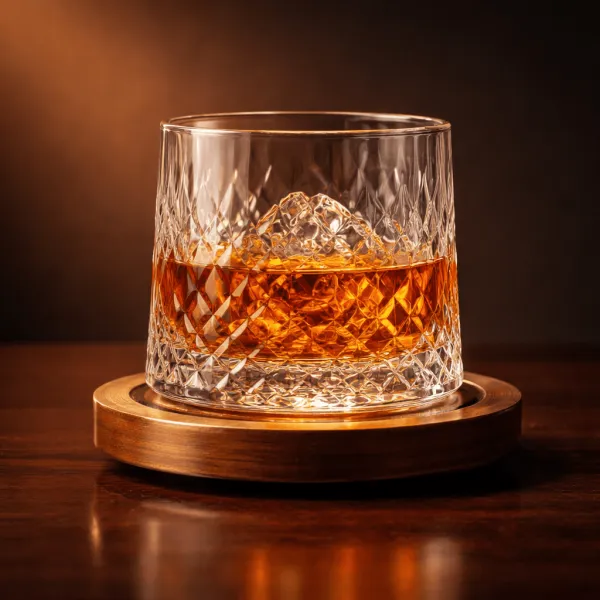 Spinning Base Whiskey Glass