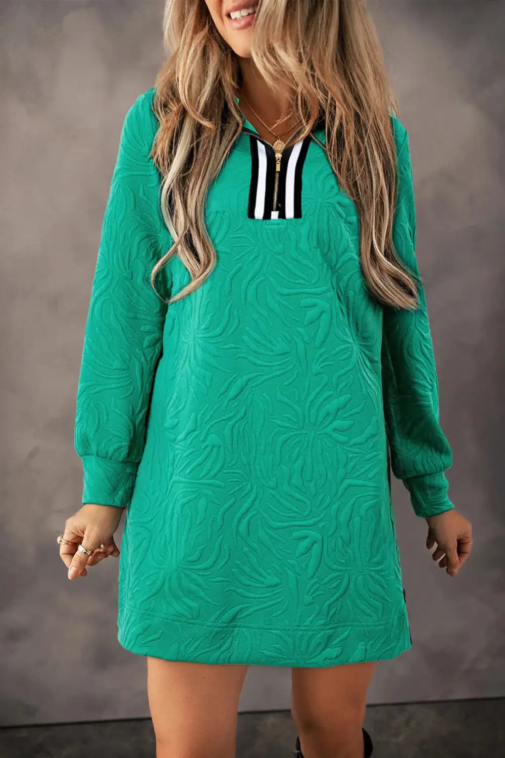 Modern Long-Sleeve Mini Dress