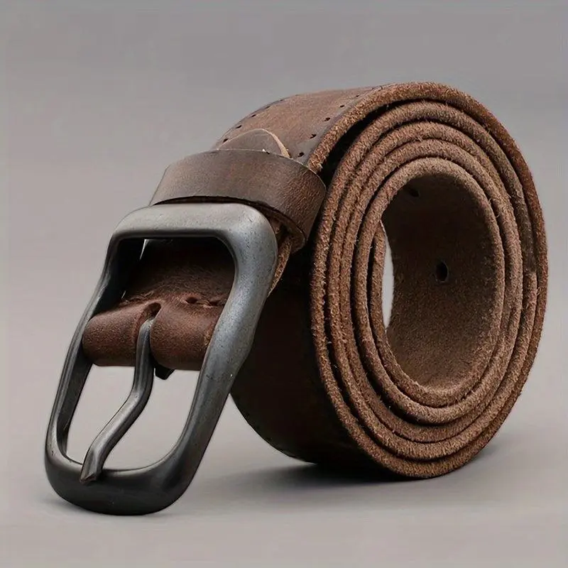 Pin Buckle Cowhide Men's Waist Belt