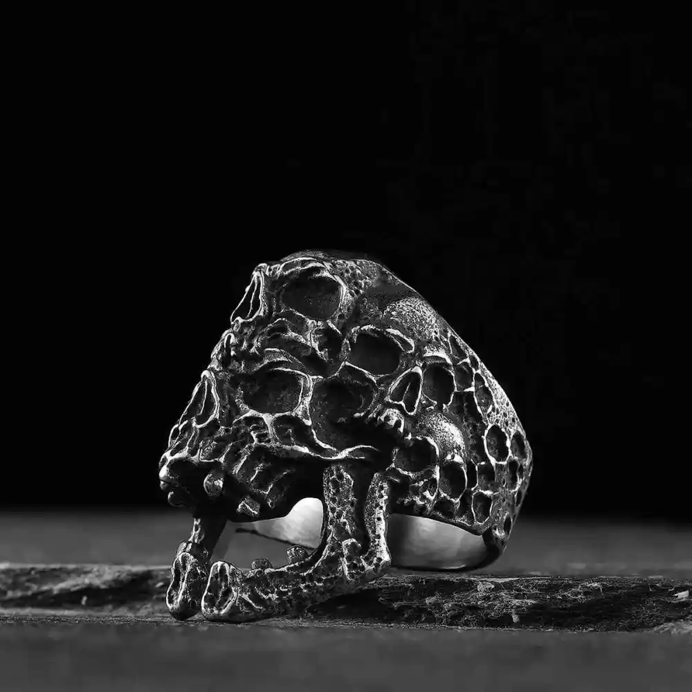 Men's Multi Skull Heads Ring