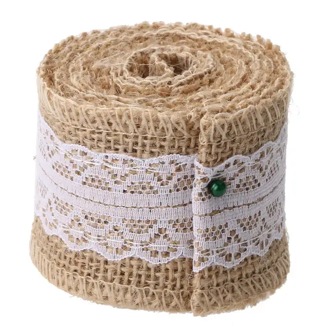 Burlap Lace Ribbon Roll