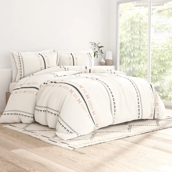 Natural  Lines Pattern Duvet Cover Set