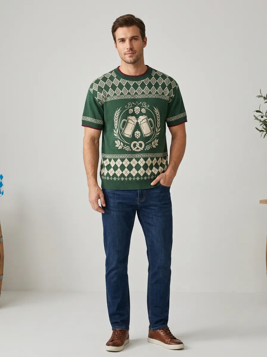 Cozy Mug Illustration Knit Top