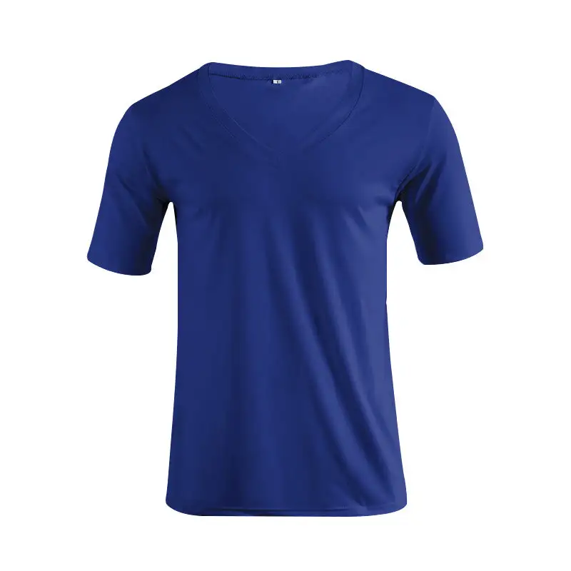 Men's V-Neck T-Shirt Fine Jersey With Slim Silhouette And Flat Seams