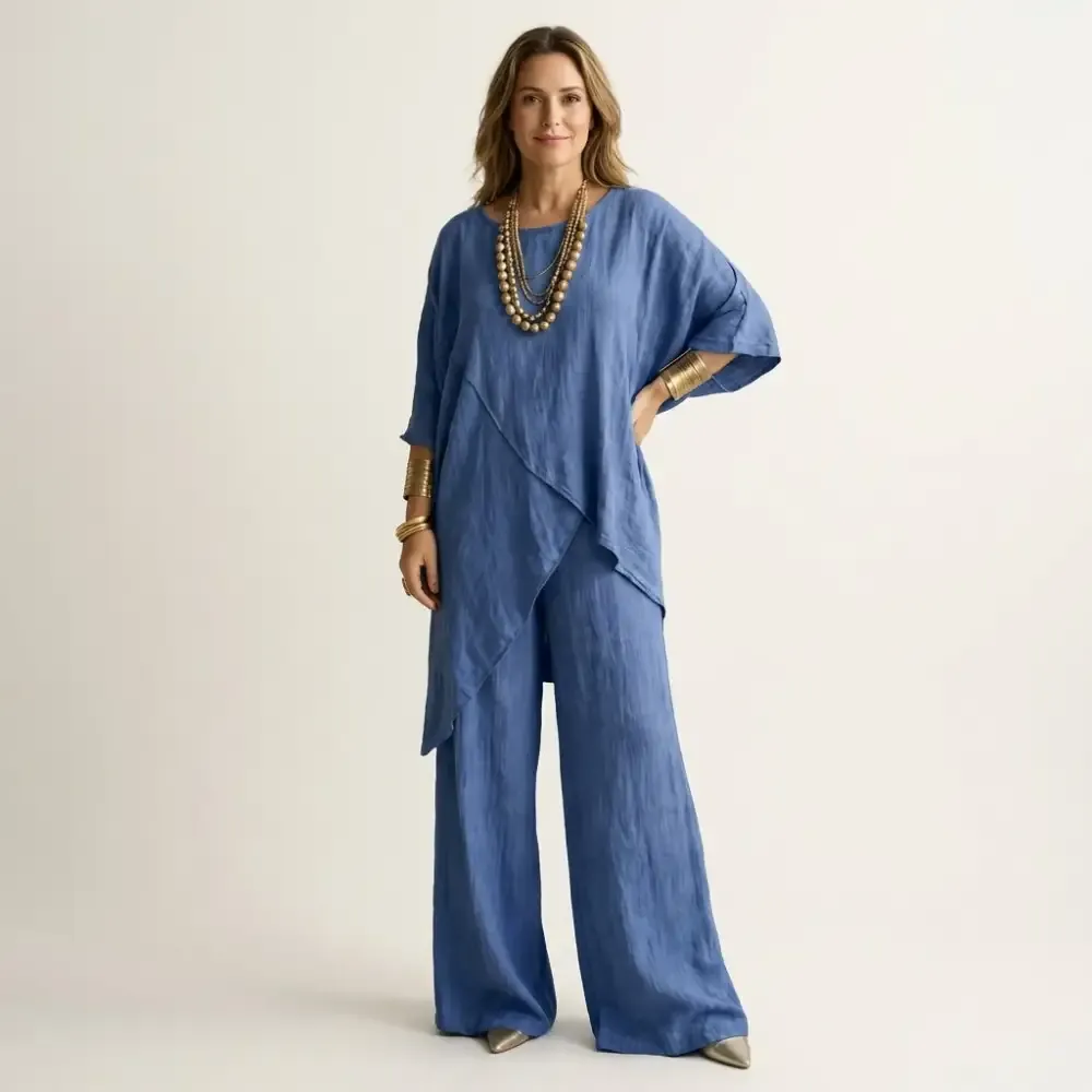 🔥New Arrivals & Special Offers-Women's Casual Tunic and Wide Leg Pants Set