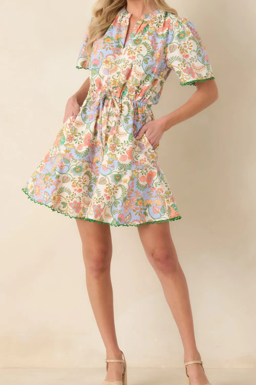 Floral Piece Mini Dress