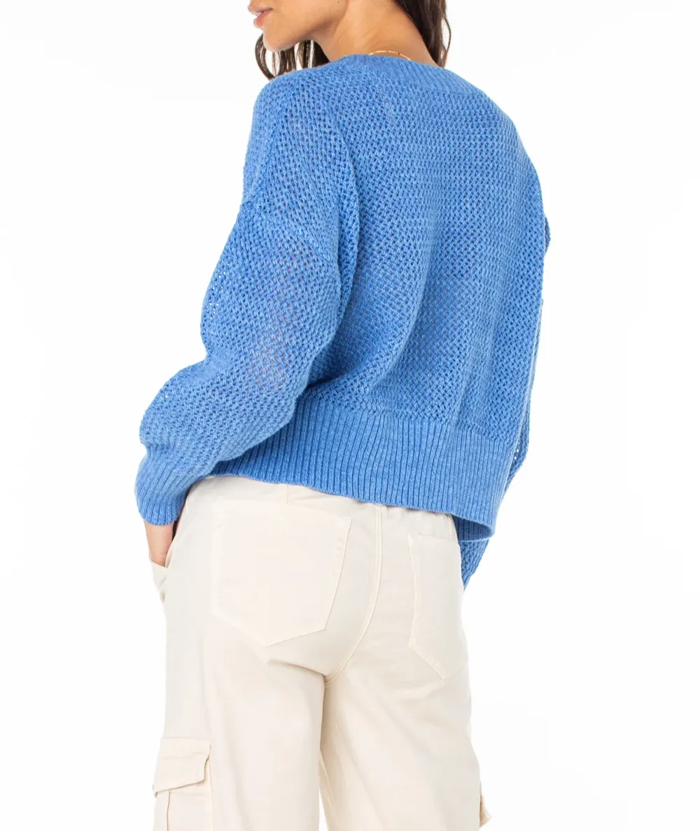 Ladies' Knitted Sweater With Embroidered Floral Patterns