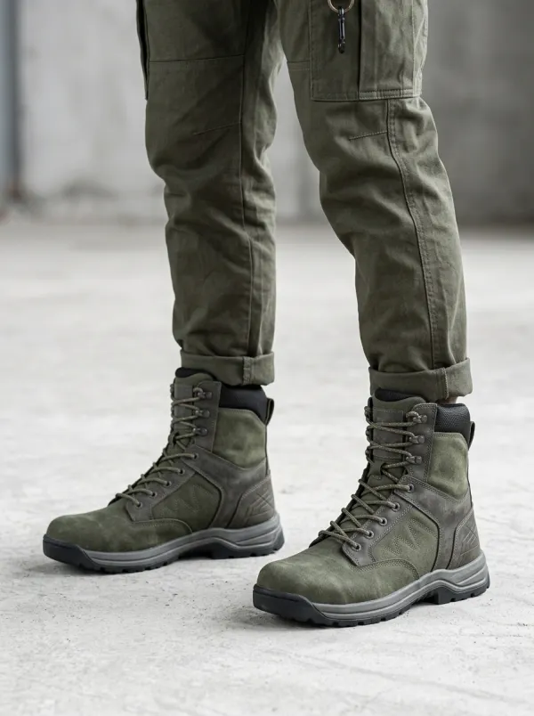 Unisex Modern Tactical Outdoor Print Work Boots
