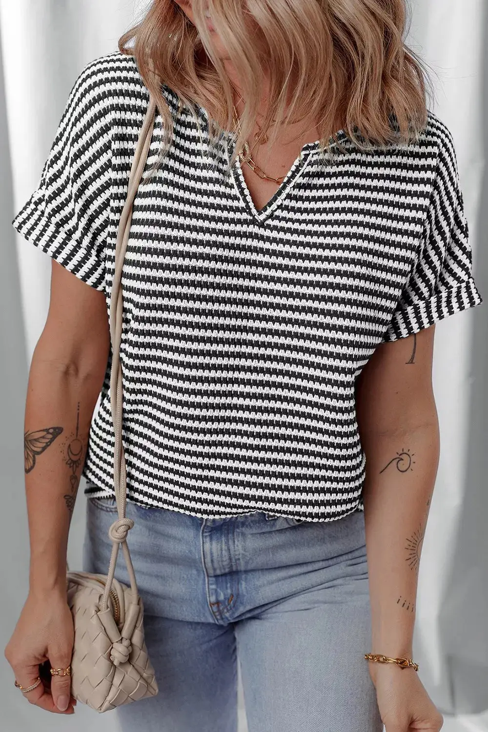 Knit Striped Blouse
