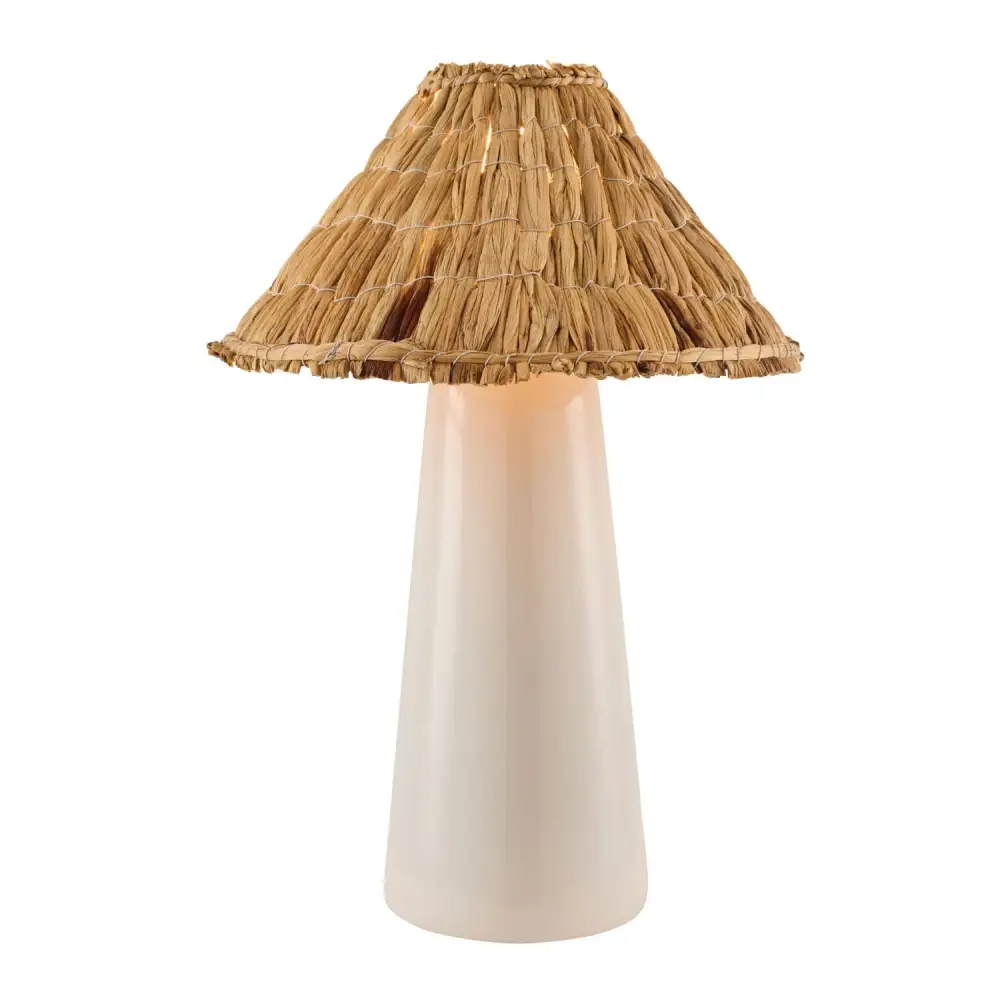 Seagrass Shade Ceramic Table Lamp