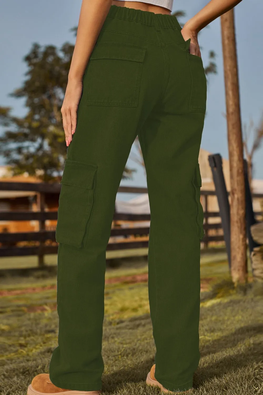 Washed Loose Fit Pocketed Denim Jeans