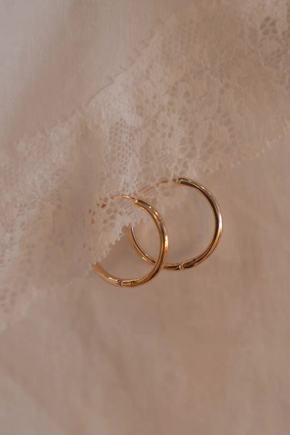 Smooth Gold Tone Hoop Earrings