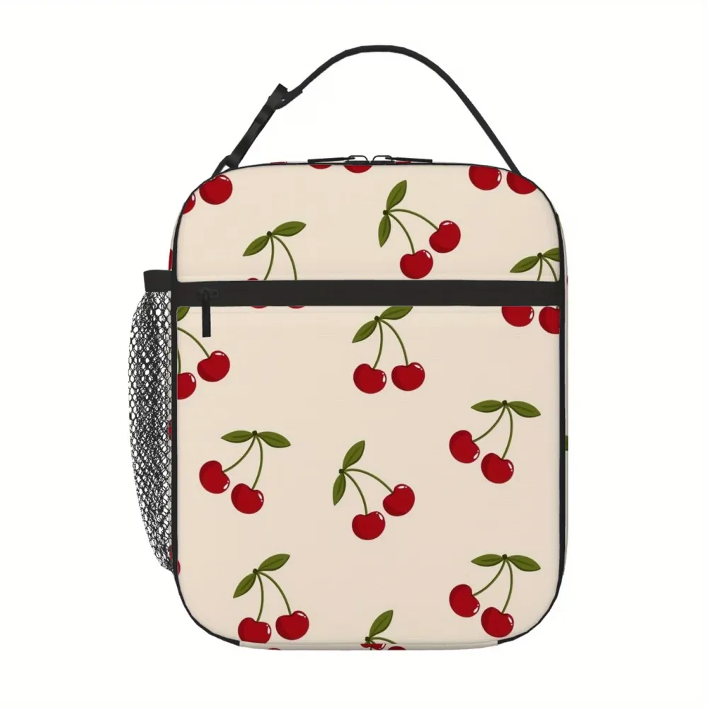 Cherry Print Lunch Bag