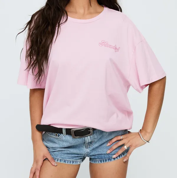 Howdy Partner Oversized Graphic Tee