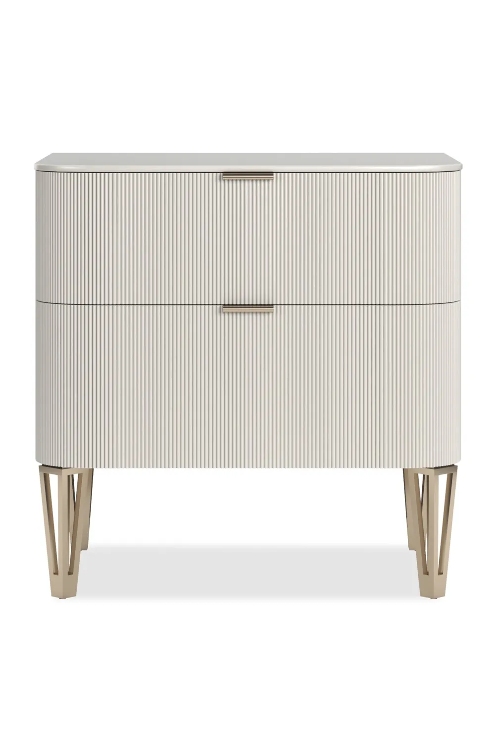 Textured Refined Storage Nightstand