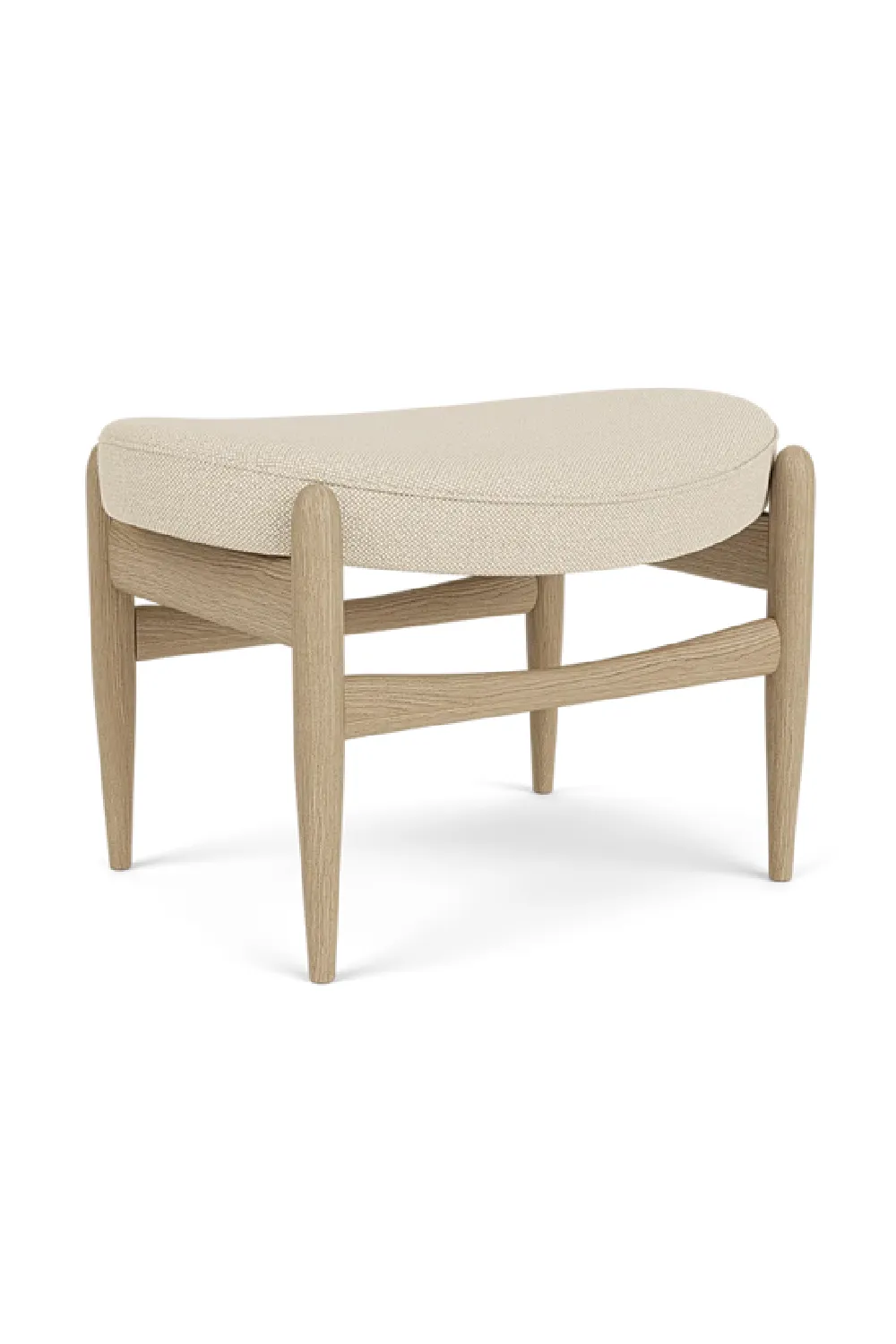 Wooden Base Padded Ottoman