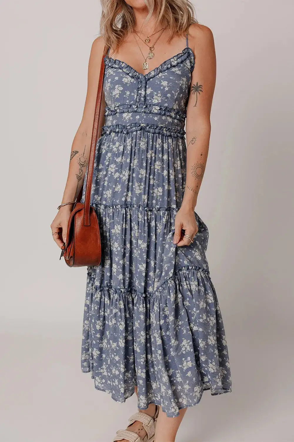 Polished Tie Detail Midi Dress