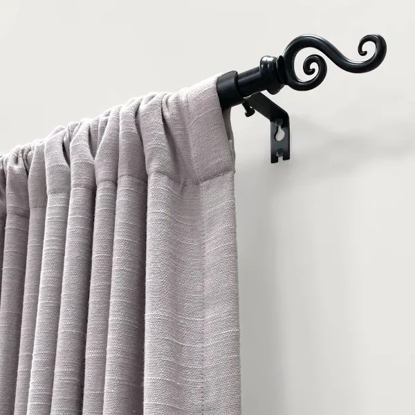 Adjustable Scroll Finial Plastic Curtain Rod