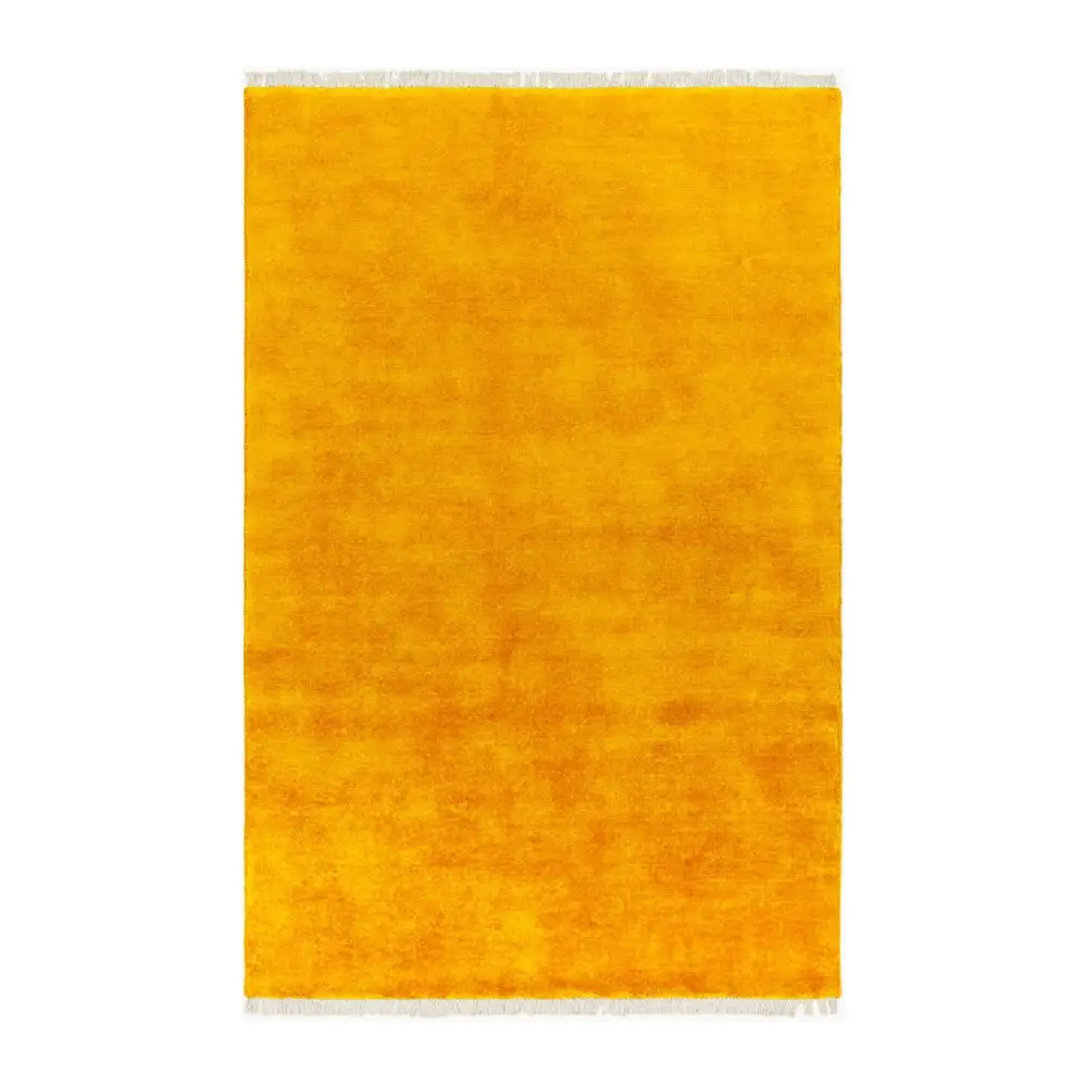 Hand-Loomed Wool Fringe Square Carpet