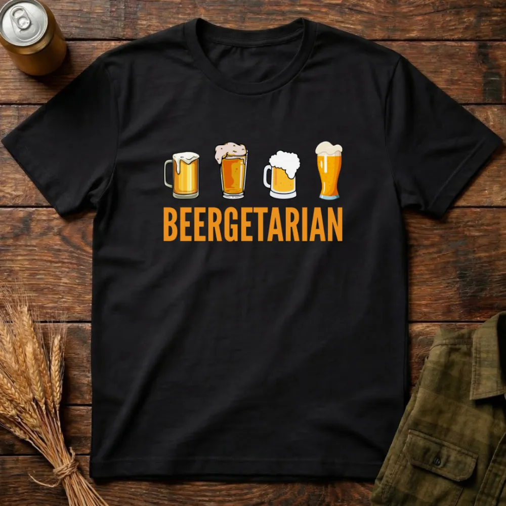 Beer pattern cotton T-shirt