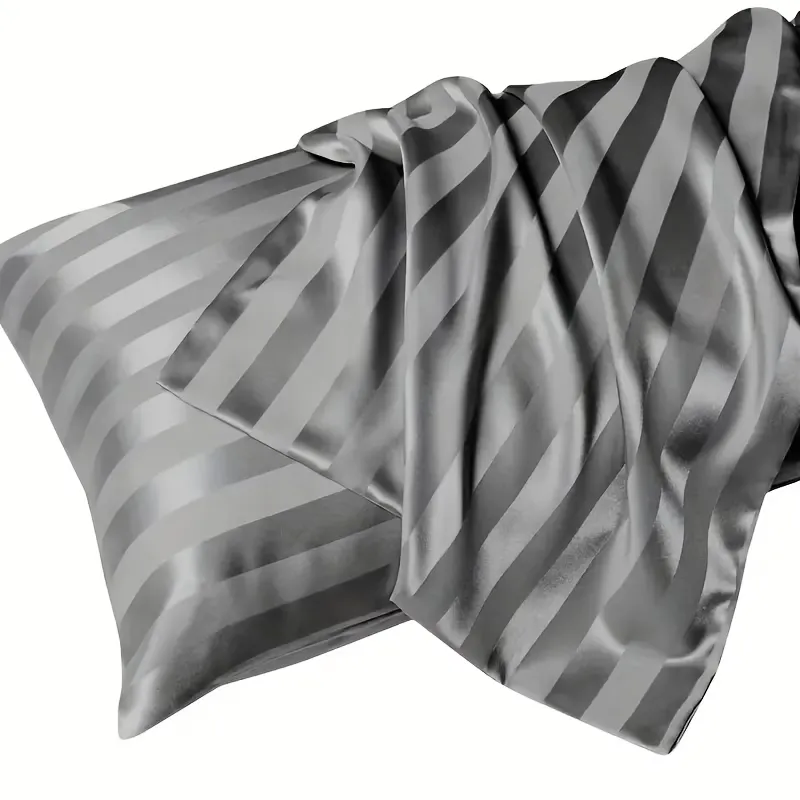 2-Pack Striped Satin Pillowcases