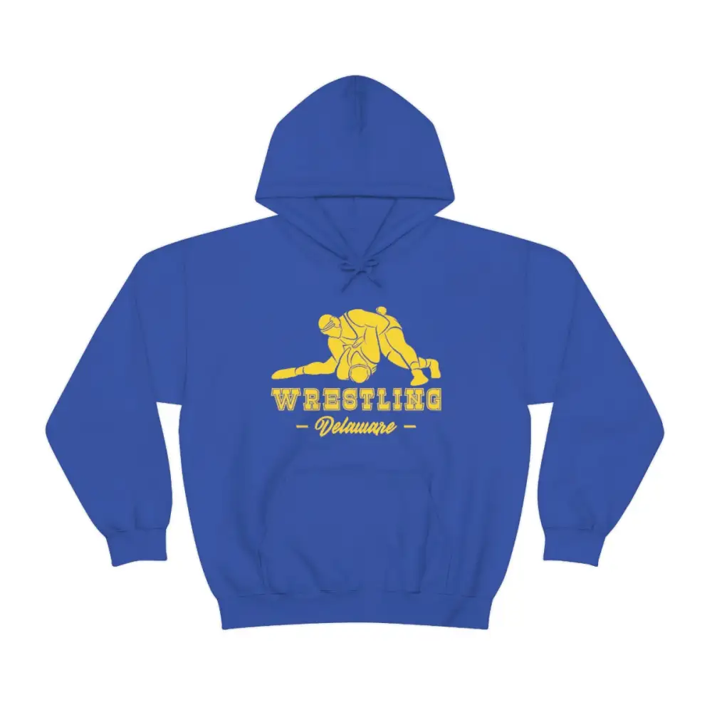 Soft Fleece Clean Lettering Wrestling Graphic Pullover Hoodie