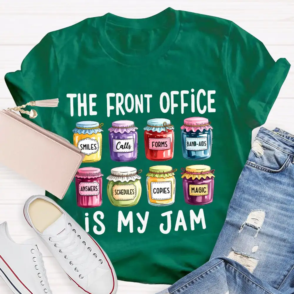 The Front Office Is My Jam Colorful Small Bottles T-Shirt