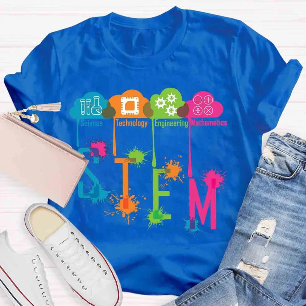 Color Splash Ink Teacher T-Shirt