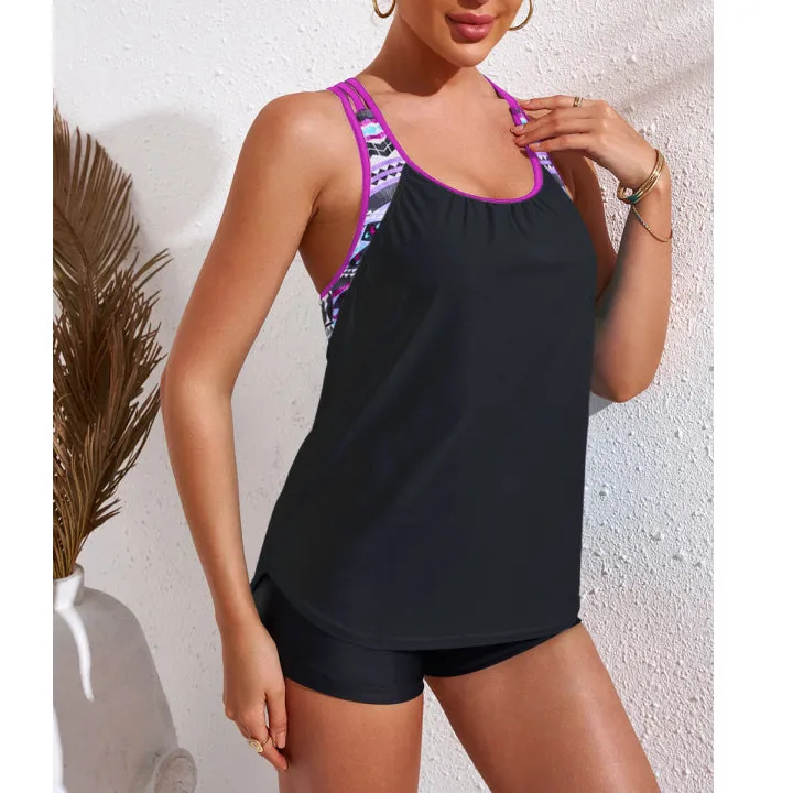Women's Racerback Striped Swim Top