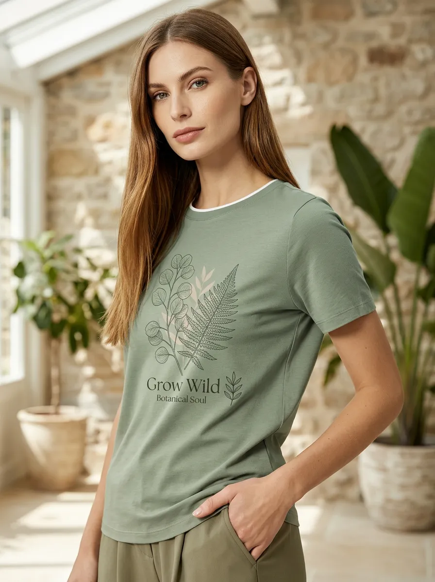 Everyday Botanical Nature Leaf T-Shirt